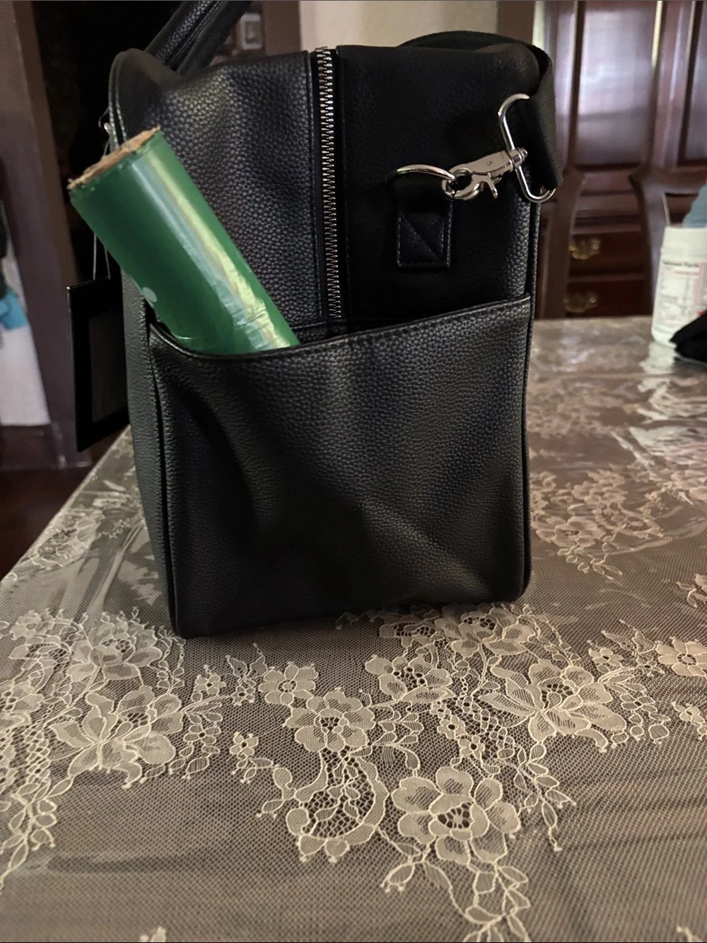 Ralph Lauren travel /overnight /sport/ gym bag Black faux leather New / unused